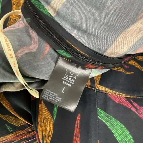 NWT FARM Rio Shinny Zebra Pants Women's L Multicolor Lightweight Viscose Casual - Picture 11 of 15